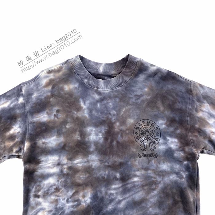 Chrome Hearts男裝 克羅心秋冬新款紮染衛衣 寬鬆版純棉白色衛衣  ydi3066